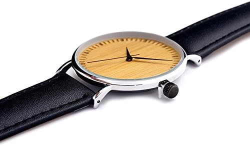 Fitzladd Men's and Women’s Watch Natural Bamboo Wood Wrist Watch with Box(V6)