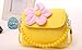Hosaire Girl Bag Plush Flower Mini Handbag Shoulder Bag Messenger Bag for Toddlers and Preschoolers Yellow