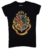 Harry Potter: Hogwarts Crest Black Junior T-Shirt, Small
