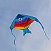 Hengda Kite Rainbow Fish Kite for Girls Boys Let Fish Swim in Sky Kite with 30m Line