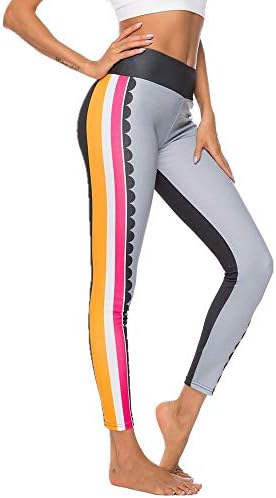 SXZG Women New Yoga Pants Lace Digital Print Tights Stretch Hip High Waist Leggings