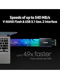 Disco duro externo, Samsung T5, Azul