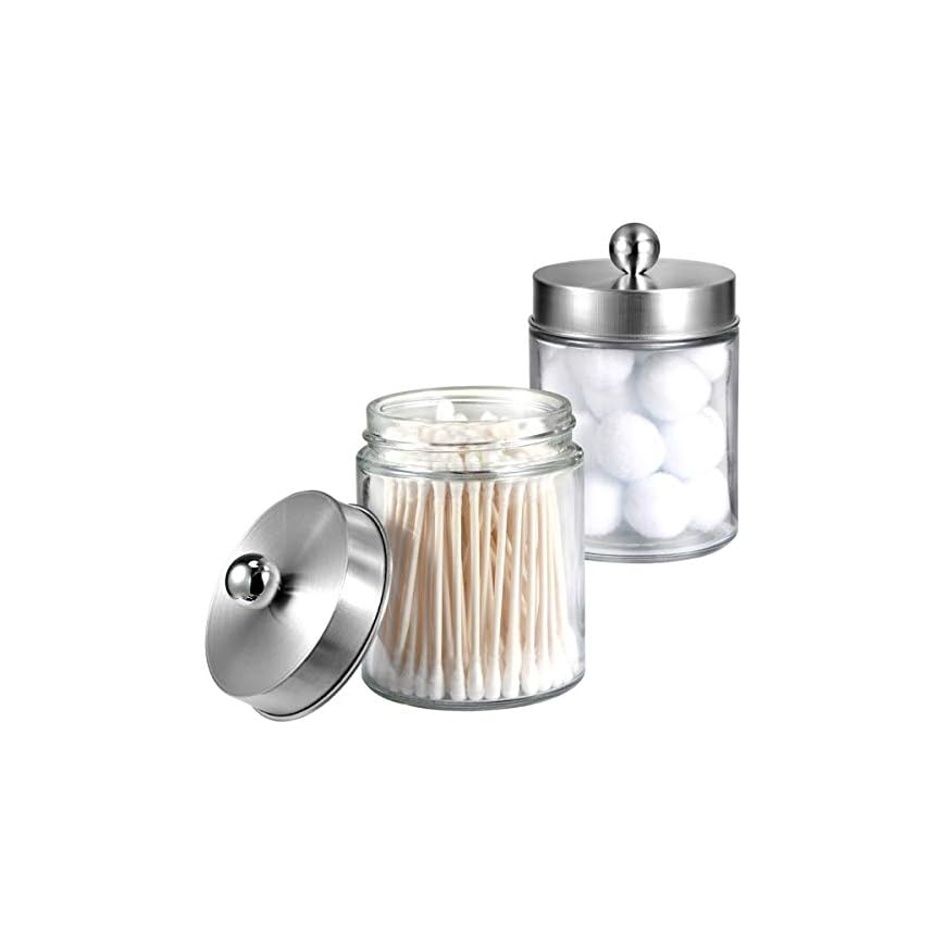 Apothecary Jars Bathroom Vanity Organizer Countertop Canister Jar with