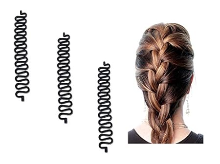 Homeoculture Fashion French Hair Styling Clip Stick Bun Maker Braid Tool Hair Accessories Twist Plait Hair Pack of 3