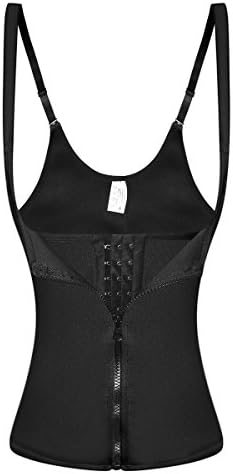 Xiuxiu Neoprene Shapewear Sauna Vest Suit Body Shaper for Women Weight Loss with Zipper Black 4xl