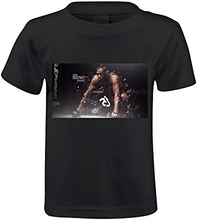 MooT Jon Bones Jones UFC Boys and Girls Design Crew Neck T shirt Black