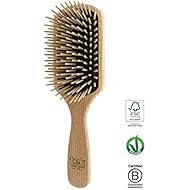 Tek paddle hair brush in ash wood with long pins - Handmade in Italy