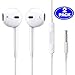 Headphones,4Pack Stereo Earphones,Earbuds with Mic and Remote Control for for Apple iPhone iPad iPod Galaxy and More Android Smartphones Compatible with 3.5 mm Headphone(White)
