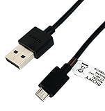 Genuine OEM Sony Micro USB Black Cable EC803 EC-803 for Sony Xperia Z3, Z3 Compact, Xperia Z2, Xperia E, Xperia M, Xperia L, Xperia Z3 Compact Tablet, Xperia in Non Retail Pack