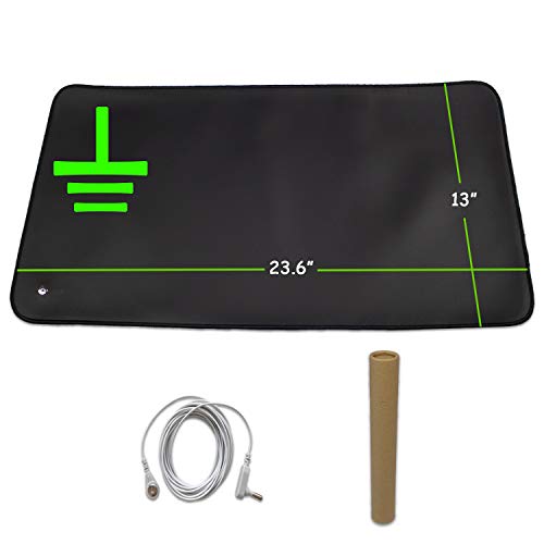 CONDUCTIVE Brand Grounding Mat Pad Kit with Grounded Cord, 23.6"x 13