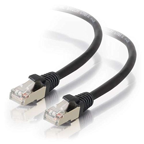 C2G/Cables to Go 28695 Cat5e Molded Shielded (STP) Network Patch Cable - Black (25 Feet/7.62 Meters)