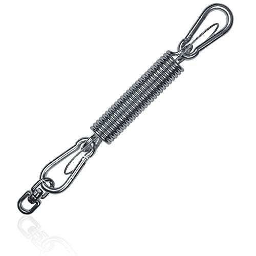 everlar® Hängesessel Schwingfeder Set I Made in EU I Mit Drehwirbel + Sicherungsseil + 2 Karabiner I Für sanftes…