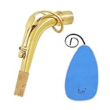 ammoon Alto Saxophone Sax Bend Neck Brass Material with Cleaning Cloth Saxophone Accessory