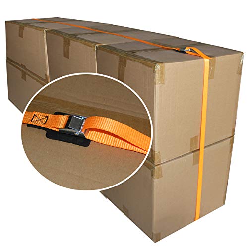 JCHL Lashing Straps Sturdy 1" x 20' Tie Down Strap Cargo Tie-Down Strap Padded Cam Lock Buckle 1000lbs Capacity (2-Pack)