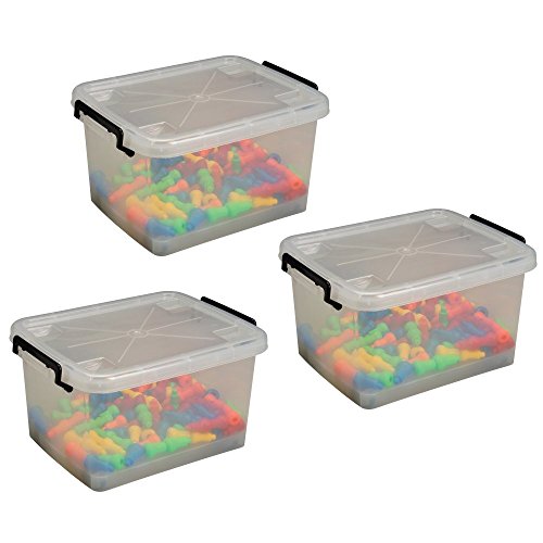 Clear Plastic Tubs. Sterilite 16428012 6 Quart/5.7 Liter Storage Box
