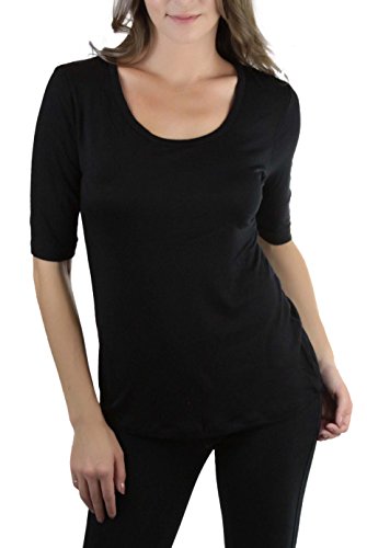 ToBeInStyle Women's Classic Loose Knit Tee - Black - Large