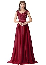 Babyonline Lace Backless Long Formal Evening Prom