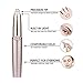 Eyebrow Hair Remover, Ruren Electric Eyebrow Trimmer for Women, Portable Painless Eyebrow Razor with Light (Battery Not Included), Rose Gold