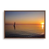 Framed Canvas Wall Art Voyage Canvas Prints Home Artwork Decoration for Living Room,Bedroom - 16x24 inches