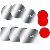 aLLreli 9 Pack Metal Plates with Adhesive and 3M Adhesive Tapes for Car Mount Phone Holder Cradle, 6 Pack Metal Plates and 3 Pack Tapes