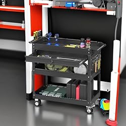 Pelnuies 3 Tier Rolling Tool Cart, 400 LBS Capacity