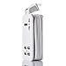 USB Power Strip Portable Travel Charger Outlets 2.1AMP 1AMP 21W 5Foot Power Supply Cord With Universal Plug Input From 100v-240v Power Sockets USB Charger Station 4 Port 5v 1A/2.1A USB Charger (White)