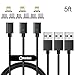 NetDot 3 Pack 5 feet 5th Generation i-Product+USB C+Micro USB 3 in 1 Nylon Braided USB2.0 Magnetic Charging Cable Compatible with Both Android Smartphone and i-Product (5 Feet 3 in 1/3 Pack Black)