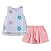 Mud Kingdom Summer Little Girls Shorts Sets Boutique Sunflowers 5T Cute Pink