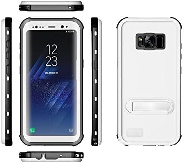 Samsung Galaxy S8 Plus Waterproof Case, Premium Full Sealed Underwater Shockproof Dirt-proof Snow-proof Case with Kickstand Cover for Galaxy S8 Plus 2017 Release, Retail Package (White)