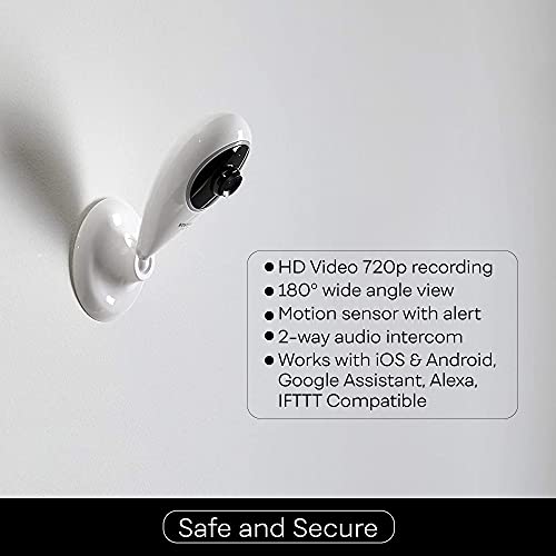 Vivitar Smart Home Security Camera, Indoor Wide Angle WiFi Camera for Home Security with Night