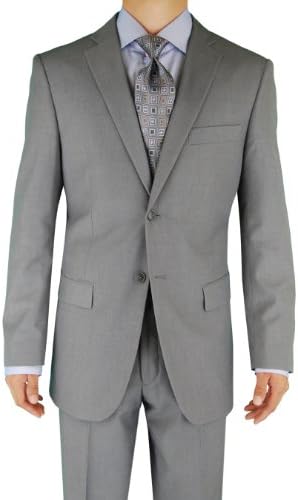 Fuomo Business Classic Men's Suit 2 Button 40R Lt Gray