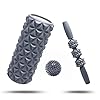 FitBeast Foam Roller Set 2 in 1 for Deep Tissue Muscle Massage, Trigger Point Foam Roller Massage Stick and Massage Ball…