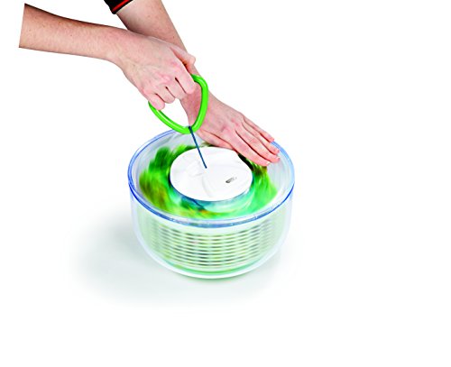Zyliss Easy Spin Salad Spinner, White, Small