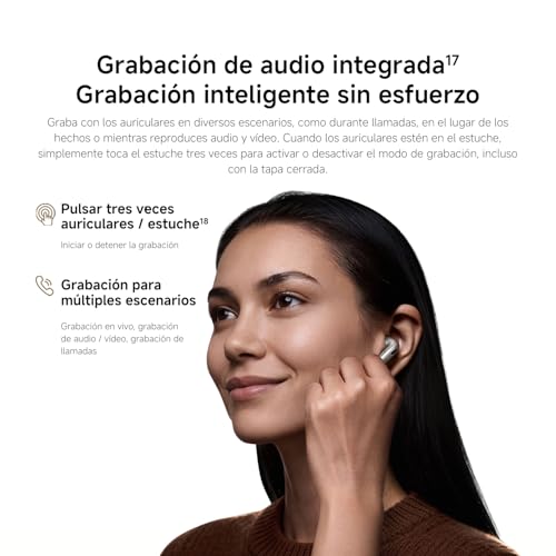 Buds 6, Auriculares Inalámbricos Verdaderos, Cancelación de Ruido con 3 Micrófonos, Harman AudioEFX, Circuito Magnético Triple, 35 h de Reproducción, App, IP54, Negro