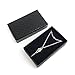 Wowanoo Vintage Double Layer Alloy Crystal Choker Necklace with Long Chain Pendant Silver2
