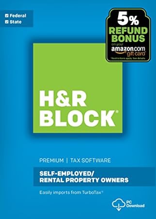 H&R Block Tax Software Premium 2017 with 5% Refund Bonus Offer [PC Download]