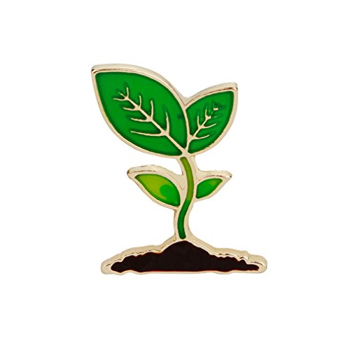GUAngqi 3 Pcs/Set Leaves Plant Bean Sprouts Enamel Brooch Collar Pin Cartoon Brooch Pin Badges for Clothes Bags Backpacks - Thumbnail 7