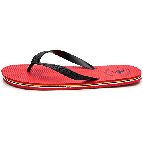Hammer Anvil Men's Flip-Flops Summer Sandals Red US 13