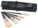 Dream Beauty Box the Best Makeup Brush Set With Travel Case-Synthetic Professional Essential Brushes Kit for Any Makeup Look-Cruelty Free- Non Shedding, Rose Gold & Blackv, 5 Piece