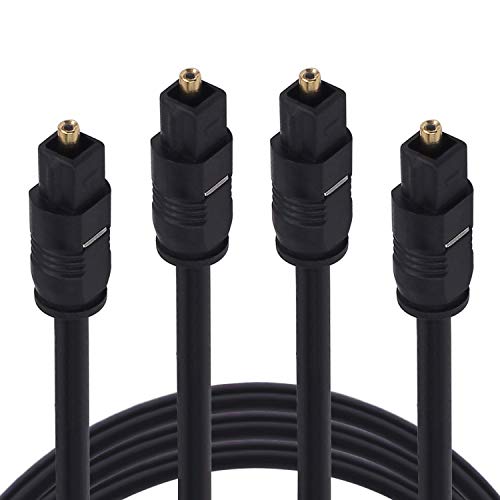 Toslink Cable, Yeworth [2 Pack] 1.8m Digital Fiber Optical Audio Cord Gold Plated Toslink to Toslink Fiber Optic Cable for Home Theater, Sound Bar, TV, PS4, Xbox & More - Thumbnail 7