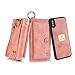 Petocase Compatible iPhone Xs Max Wallet Case, Multi-Functional PU Leather Zip Wristlets Clutch Detachable Magnetic 13 Card Slots 4 Cash Purse Protection Back Cover for Apple iPhone 10S Max 6.5