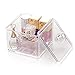 Choice Fun Square Acrylic Makeup Storage and Cotton Swab Holder with Lid