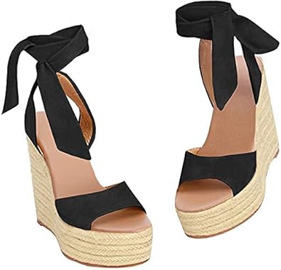 black tie espadrille wedges