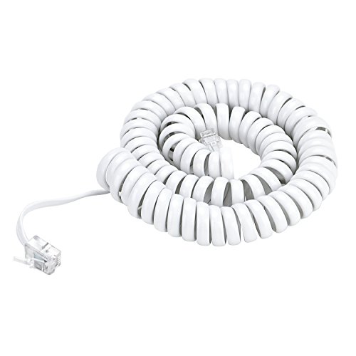 image for Pasow Telephone Handset Coil Cord Phone Reciever RJ9 Coiled Cable,Coil