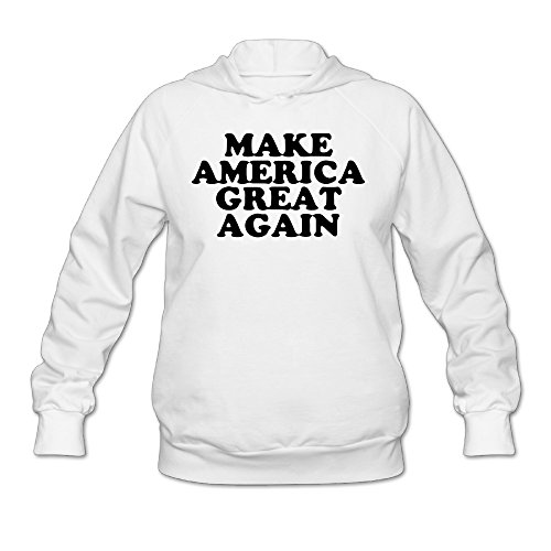 YQUE Women's Make America Great Again Hoodies Hoodie Size XXL White
