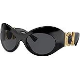 Versace VE 4462 GB1/87 Black Plastic Fashion Sunglasses Grey Lens