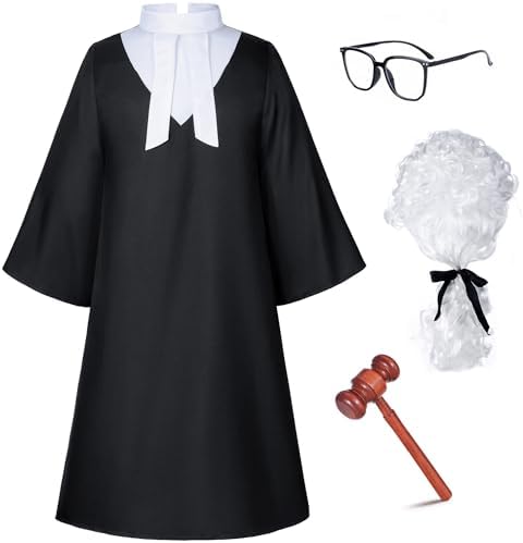 Toga De Juez Para Disfraz – Bristol Novelty AC223X – Talla XL (hasta 117 Cm De Pecho) – Ideal Para Halloween Y Fiestas De Disfraces – Incluye Toga Con Cuello, Un Look Clásico Y Serio Para Hombres