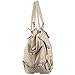 MG Collection Samantha Weave Belt Hobo Handbag, Cream, One Size