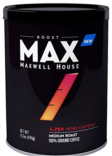Maxwell house max boost 1.75x more caffeine 15.3oz can