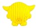 HuggleHounds Extremely Durable Lemondrop Kid and Squeaky Ruff-Tex Monstah Toy, Small, Yellow